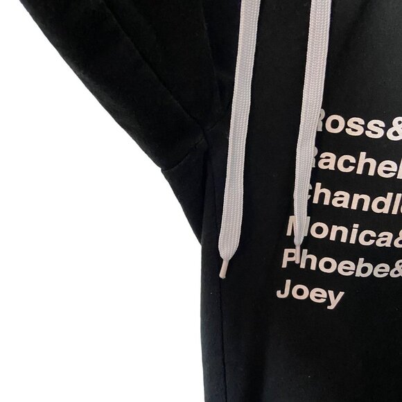 Friends The Television Series Sweatpants‎ Cropped Joggers Black Graphic Size XS - Picture 7 of 9